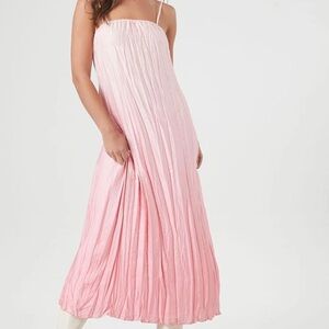 Forever 21 Light Pink Pleated Maxi Dress
